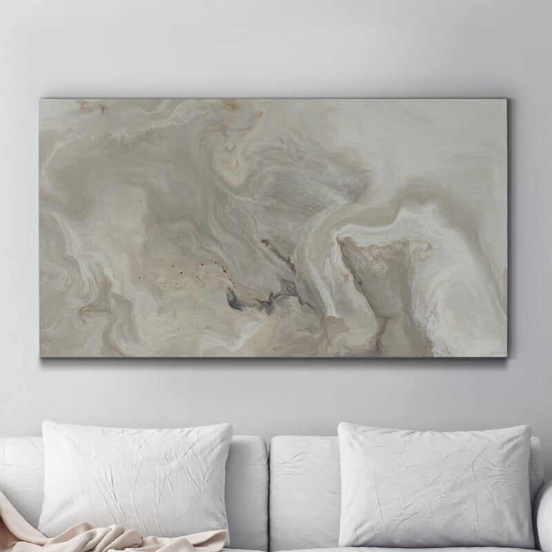 Serene Abstract Oil Painting in Soft Earth Tones for Elegant Home Decor