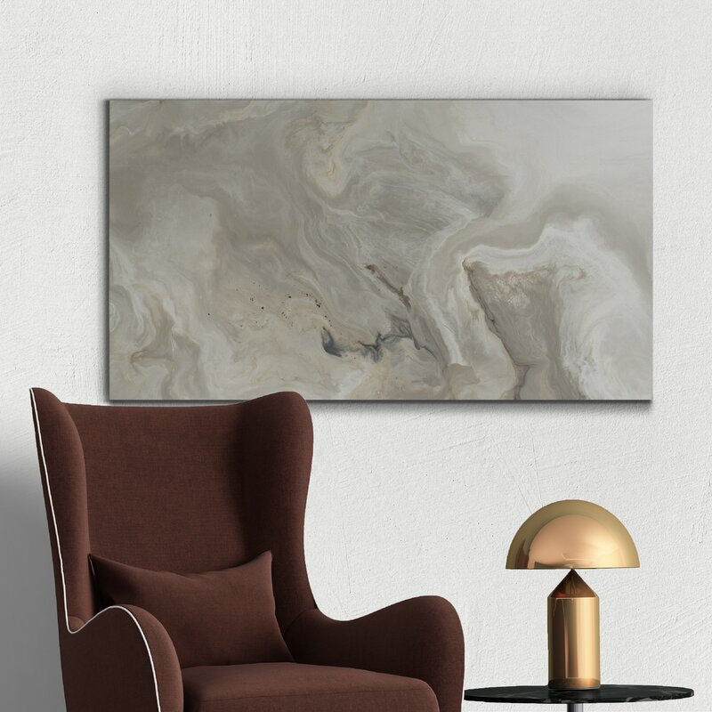 Serene Abstract Oil Painting in Soft Earth Tones for Elegant Home Decor