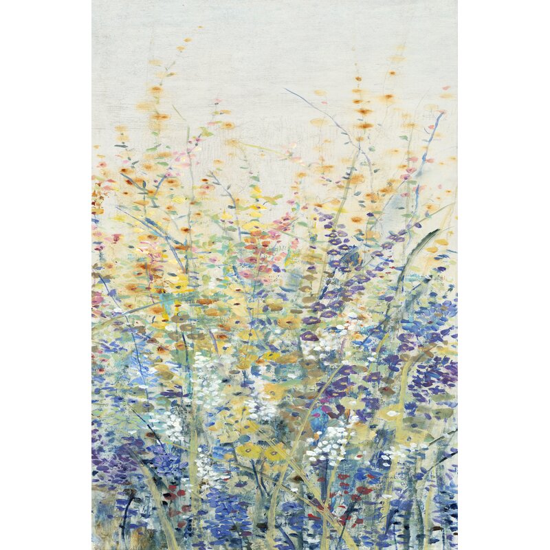 Colorful Wildflower Landscape Oil Painting