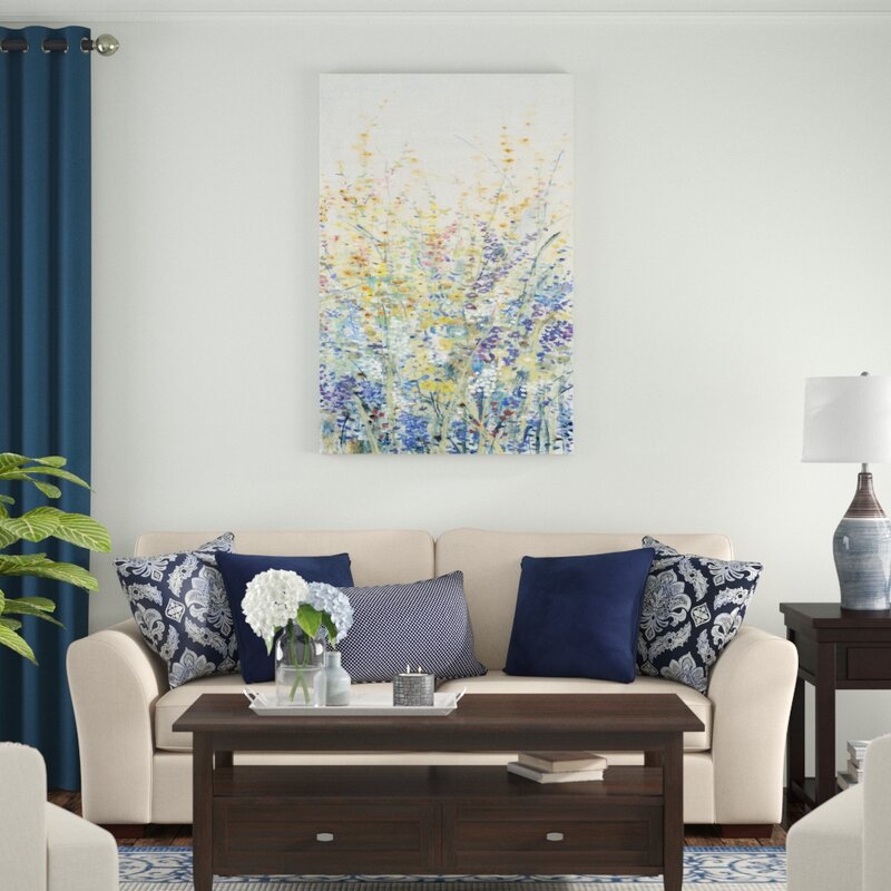 Colorful Wildflower Landscape Oil Painting