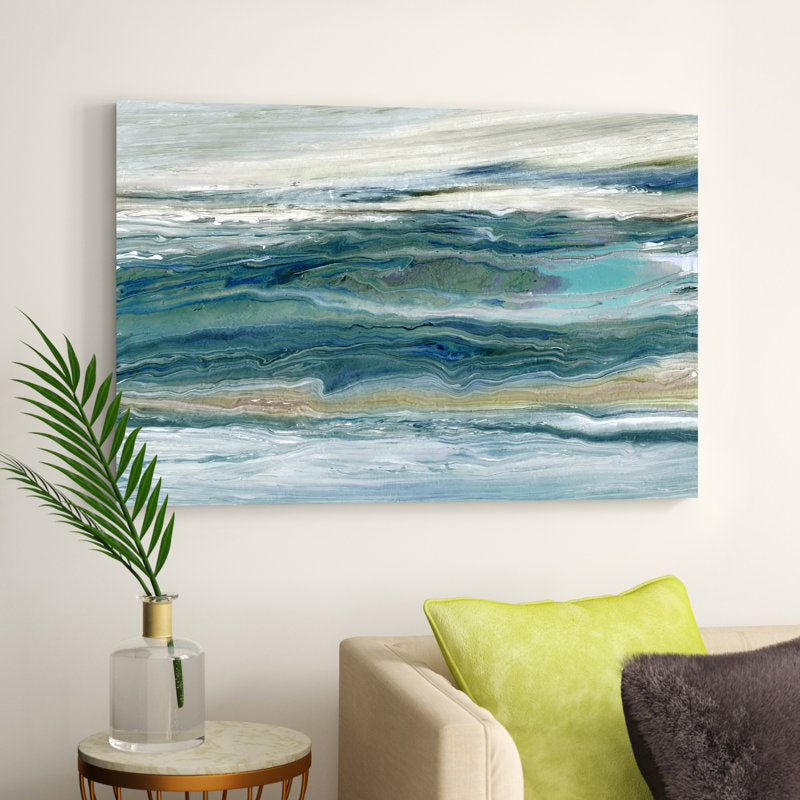 Serene Ocean Waves Oil Painting for Tranquil Home Decor