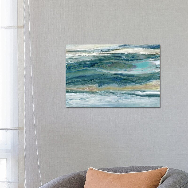 Serene Ocean Waves Oil Painting