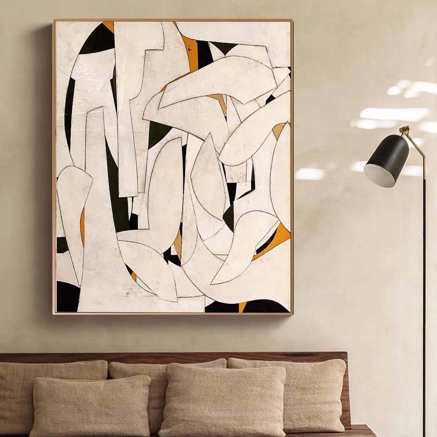 Contemporary Minimalist Abstract Oil Painting for Modern Home Decor