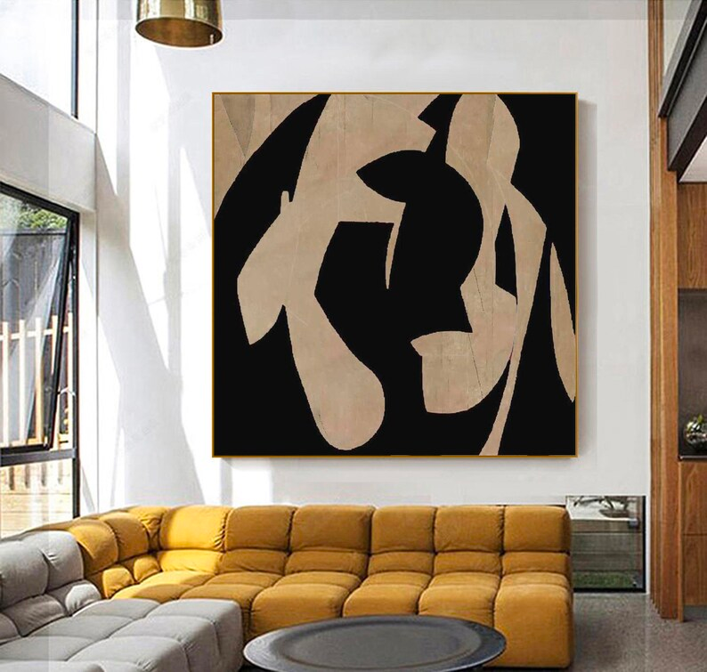 Modern Minimalist Abstract Oil Painting for Contemporary Home Decor