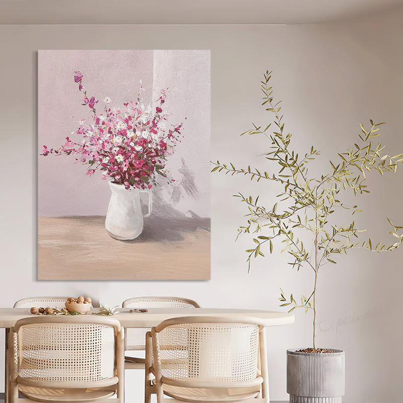 Still Life Small Flowers Vase Tabletop Oil Painting 246PW