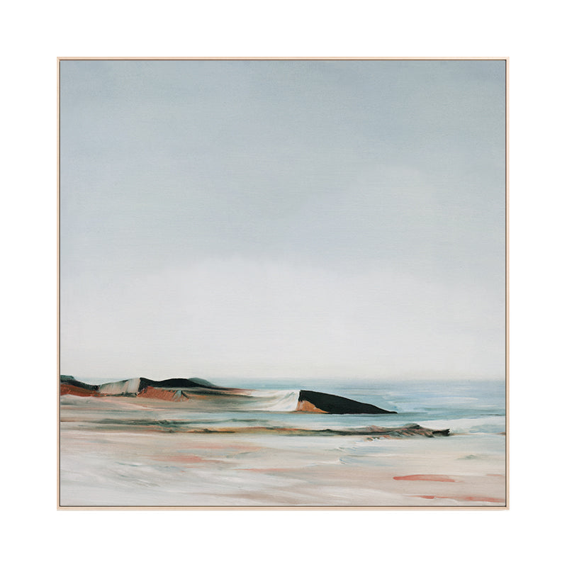 Serene Coastal Landscape Oil Painting for Tranquil Home Decor