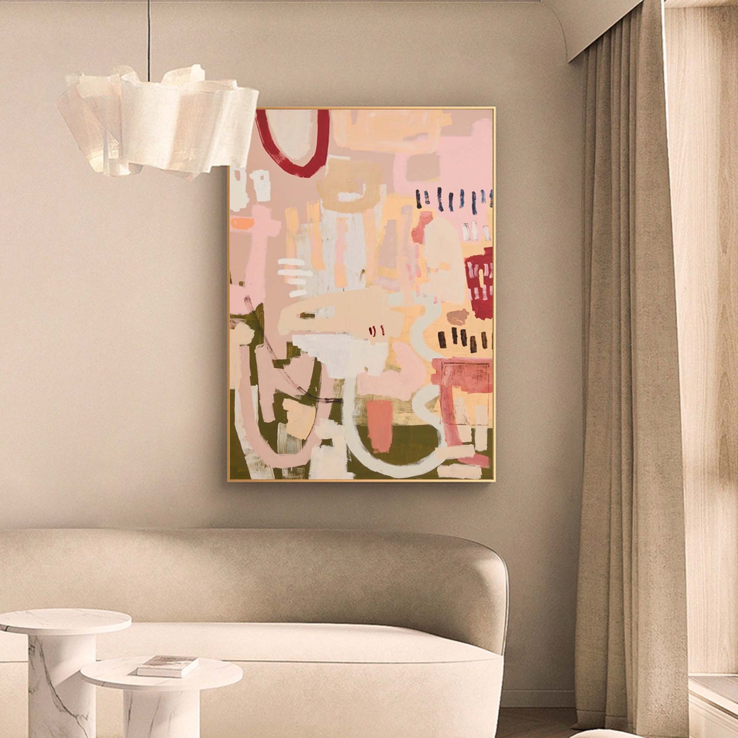 Colorful Abstract Oil Painting for Modern Home Décor