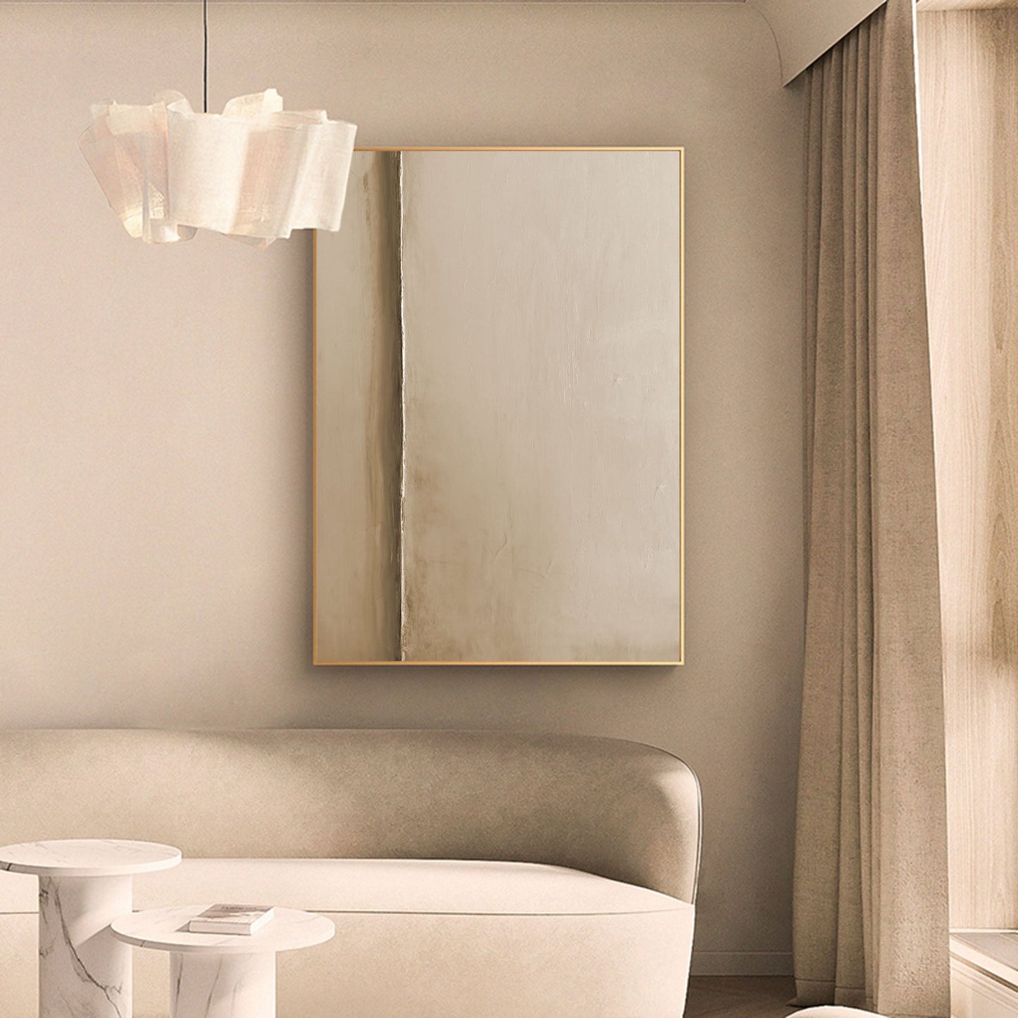 Elegant Minimalist Abstract Oil Painting for Modern Home Décor