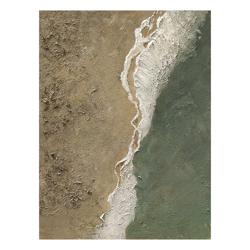 Aerial Coast Waves Beach Oil Painting 259PW
