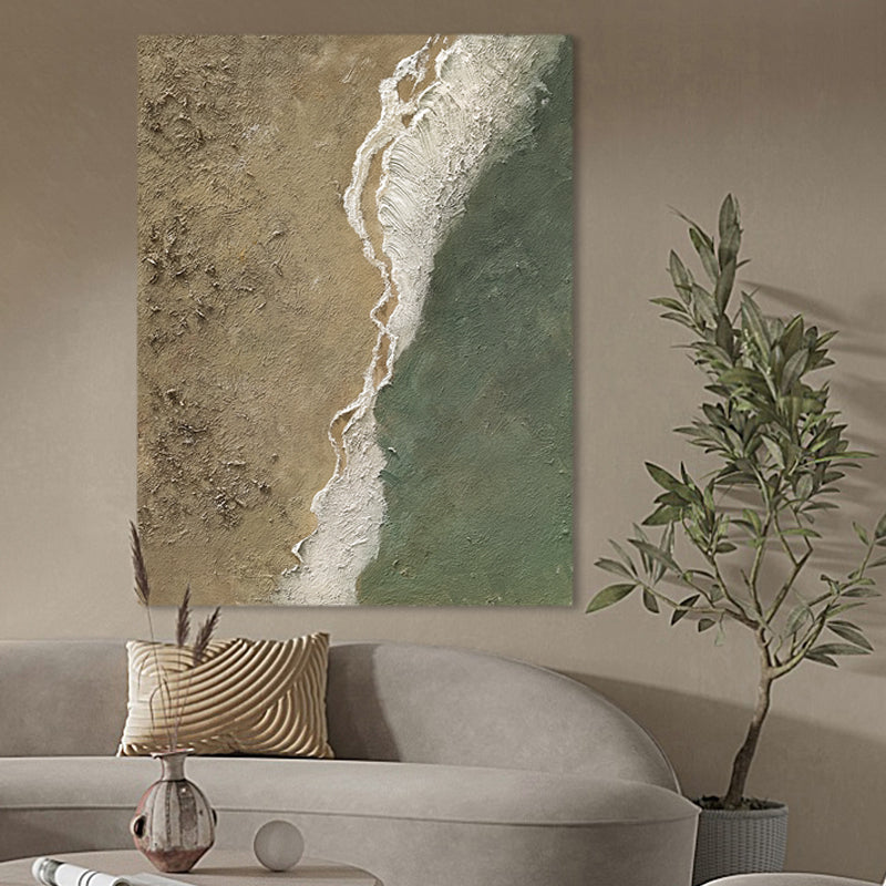 Aerial Coast Waves Beach Oil Painting 259PW