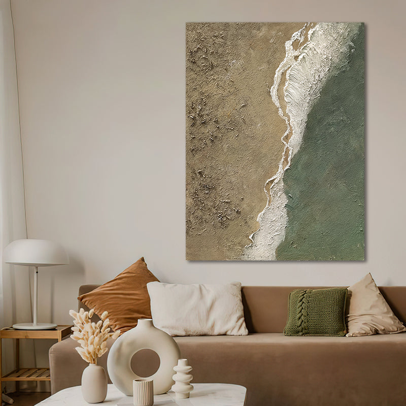 Aerial Coast Waves Beach Oil Painting 259PW