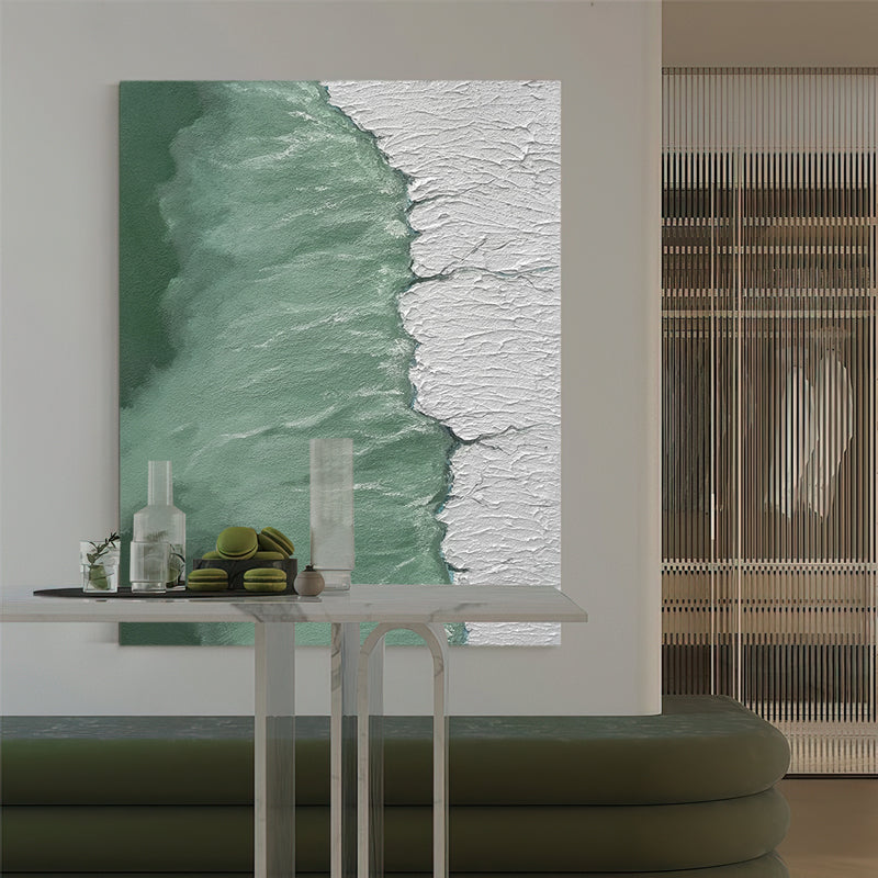 Aerial Coast Waves Beach Oil Painting 265PW