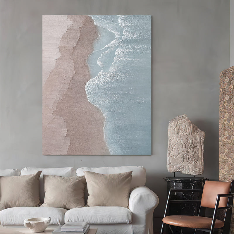 Aerial Coast Waves Water Layer Oil Painting 267PW