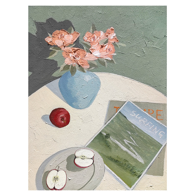 Still Life Floral Vase Tabletop Oil Painting 279PW