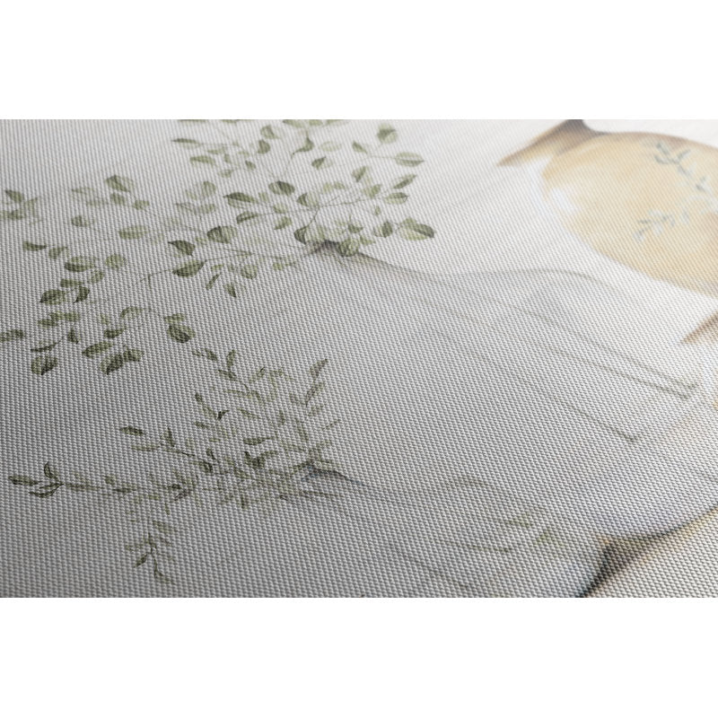 Sage Green Floral Jars Canvas Art | Neutral Decor for Home and Office Walls