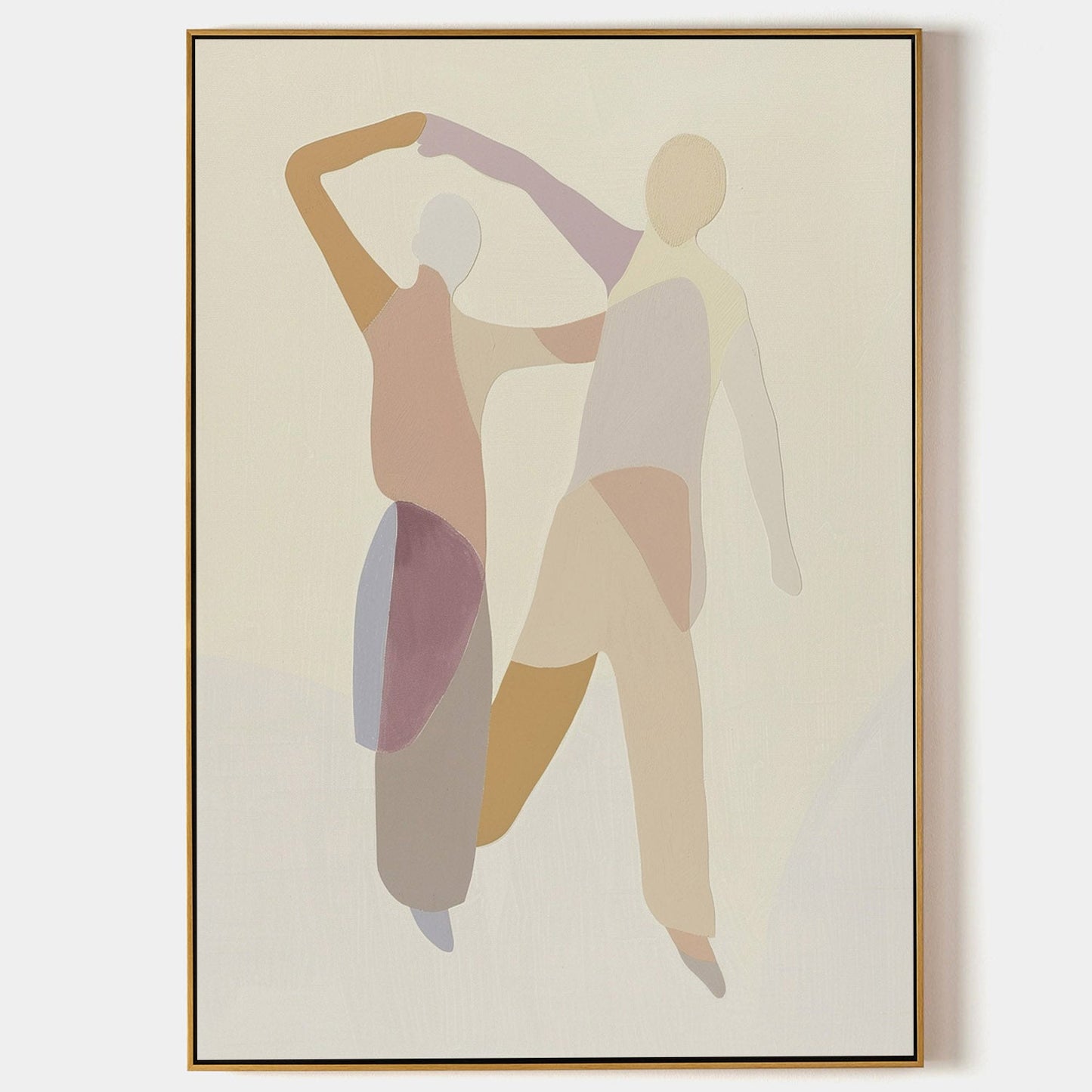 Contemporary Abstract Love Dance Oil Painting for Modern Home Decor