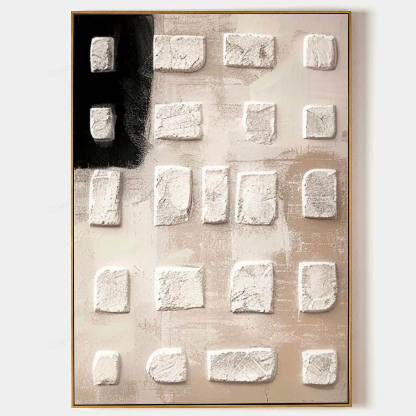Minimalist Wabi-Sabi Textured Wall Art for Modern Home Decor