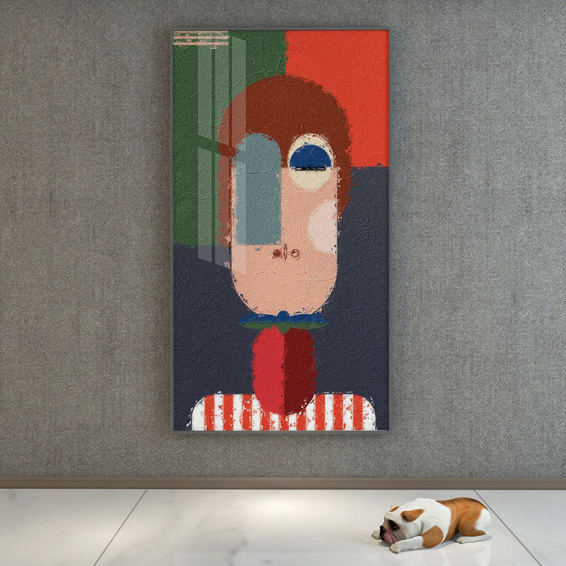 Colorful Abstract Portrait - Unique Oil Painting for Modern Home Décor