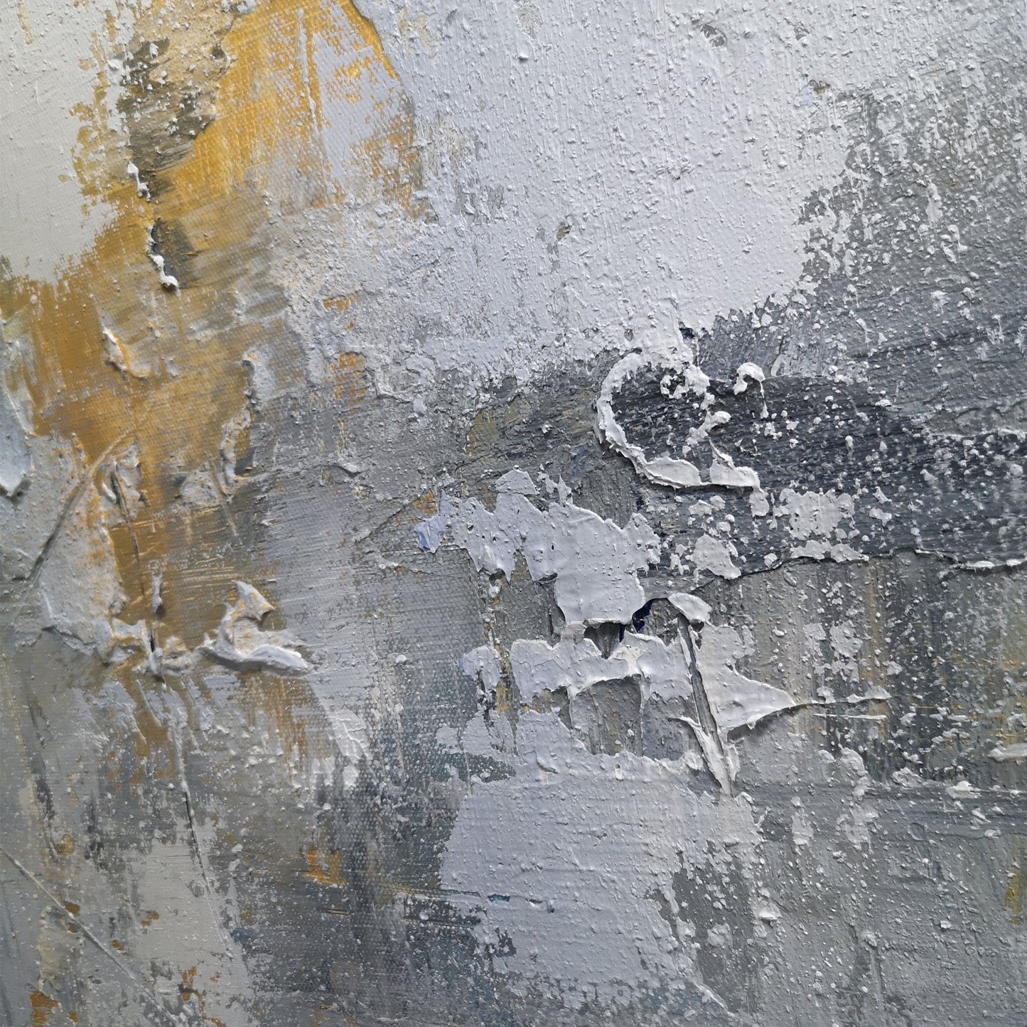 Abstract Coastal Landscape Oil Painting for Modern Home Decor