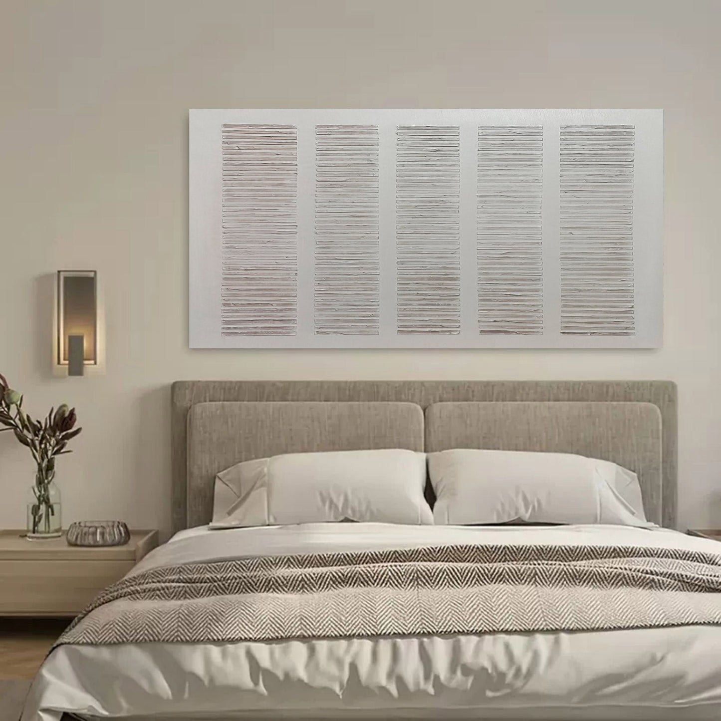 Minimalist Wabi-Sabi Oil Painting for Modern Home Decor and Wall Art