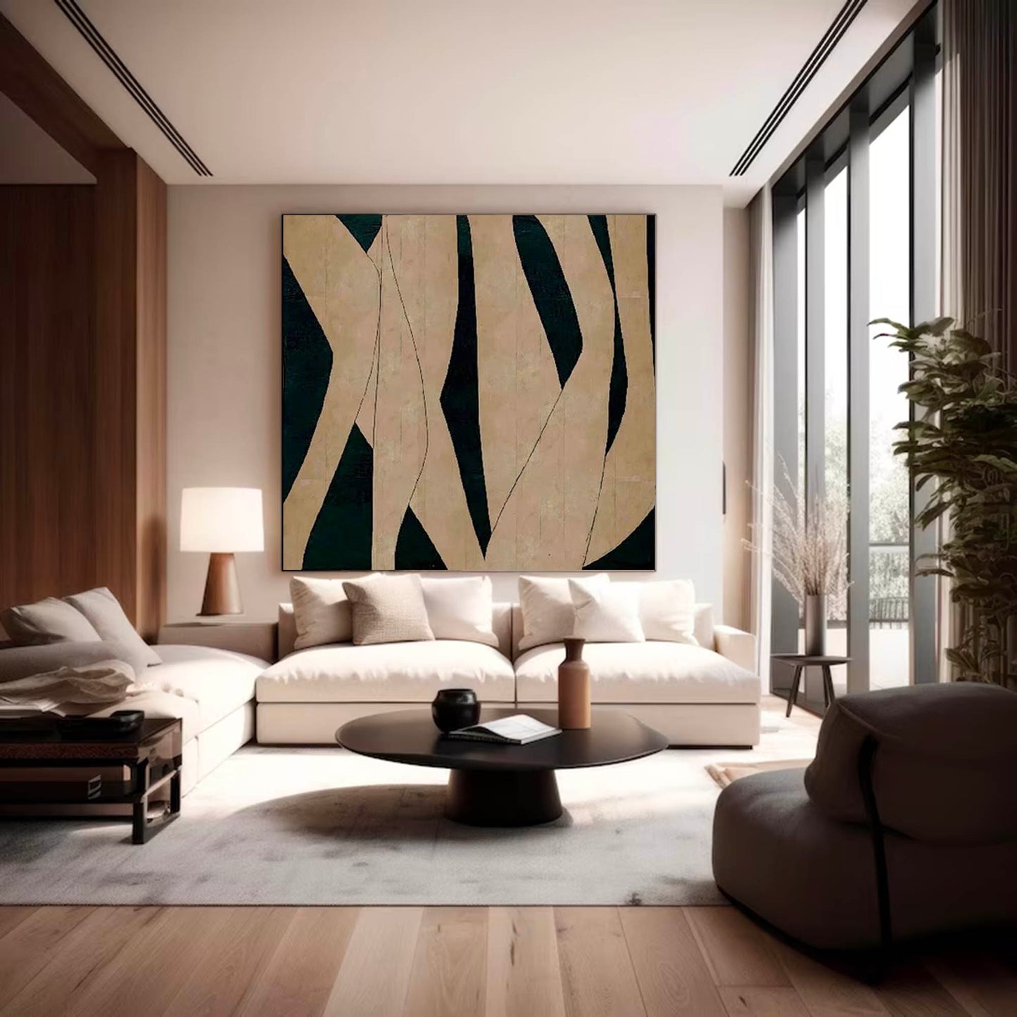 Modern Minimalist Abstract Oil Painting for Contemporary Home Decor