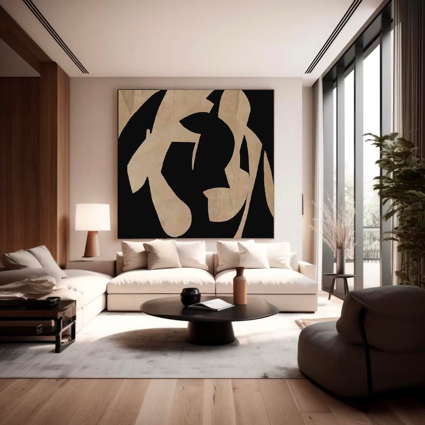 Modern Minimalist Abstract Oil Painting for Contemporary Home Decor