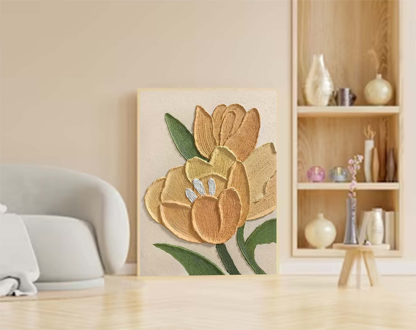 Elegant Floral Oil Painting for Home Décor and Art Lovers