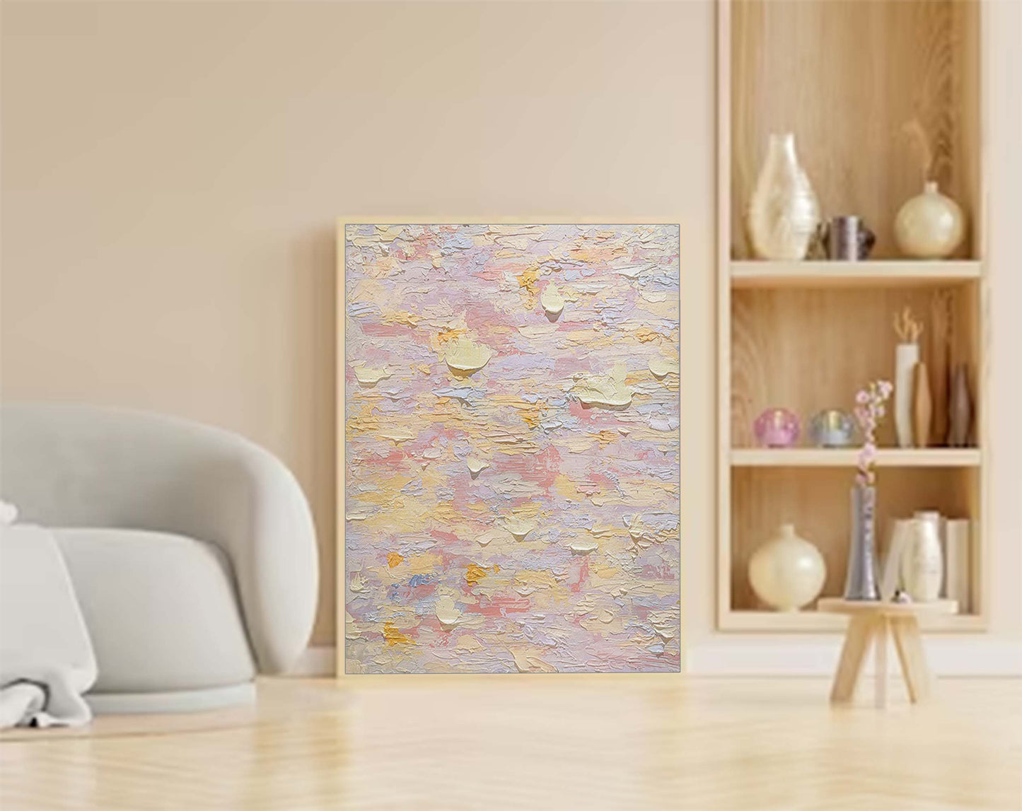 Colorful Abstract Oil Painting for Modern Home Decor