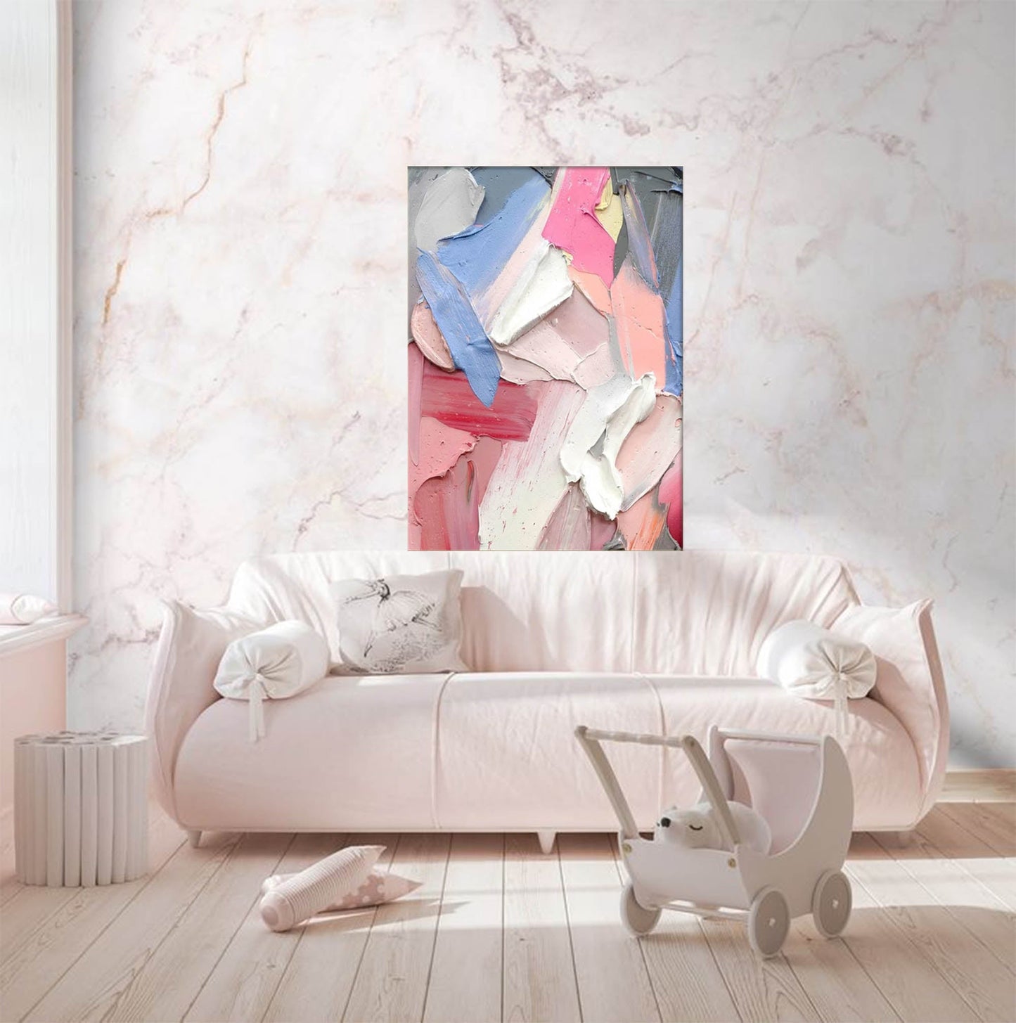 Colorful Abstract Oil Painting for Modern Art Décor and Home Aesthetics