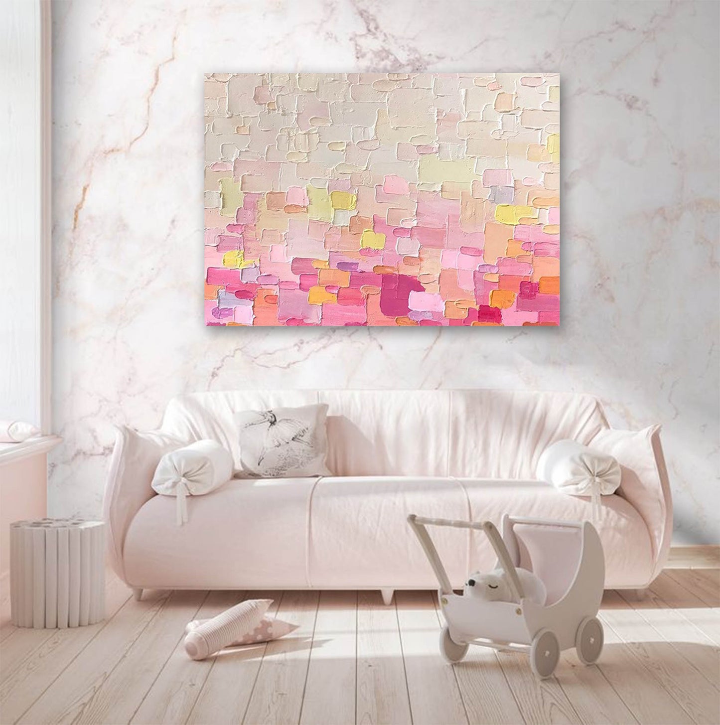 Colorful Abstract Oil Painting for Modern Home Décor and Art Lovers