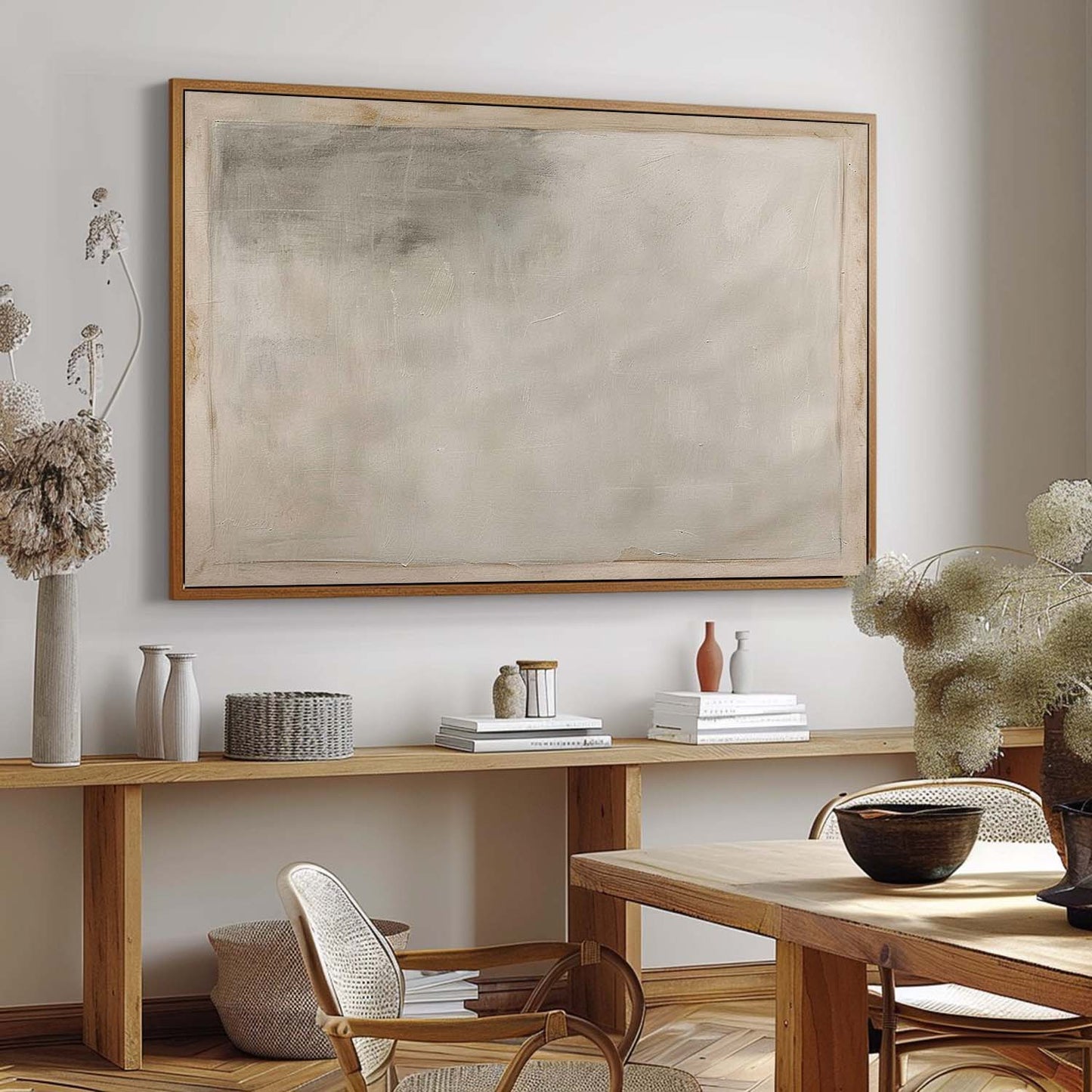 Contemporary Vintage Abstract Oil Painting for Modern Home Decor