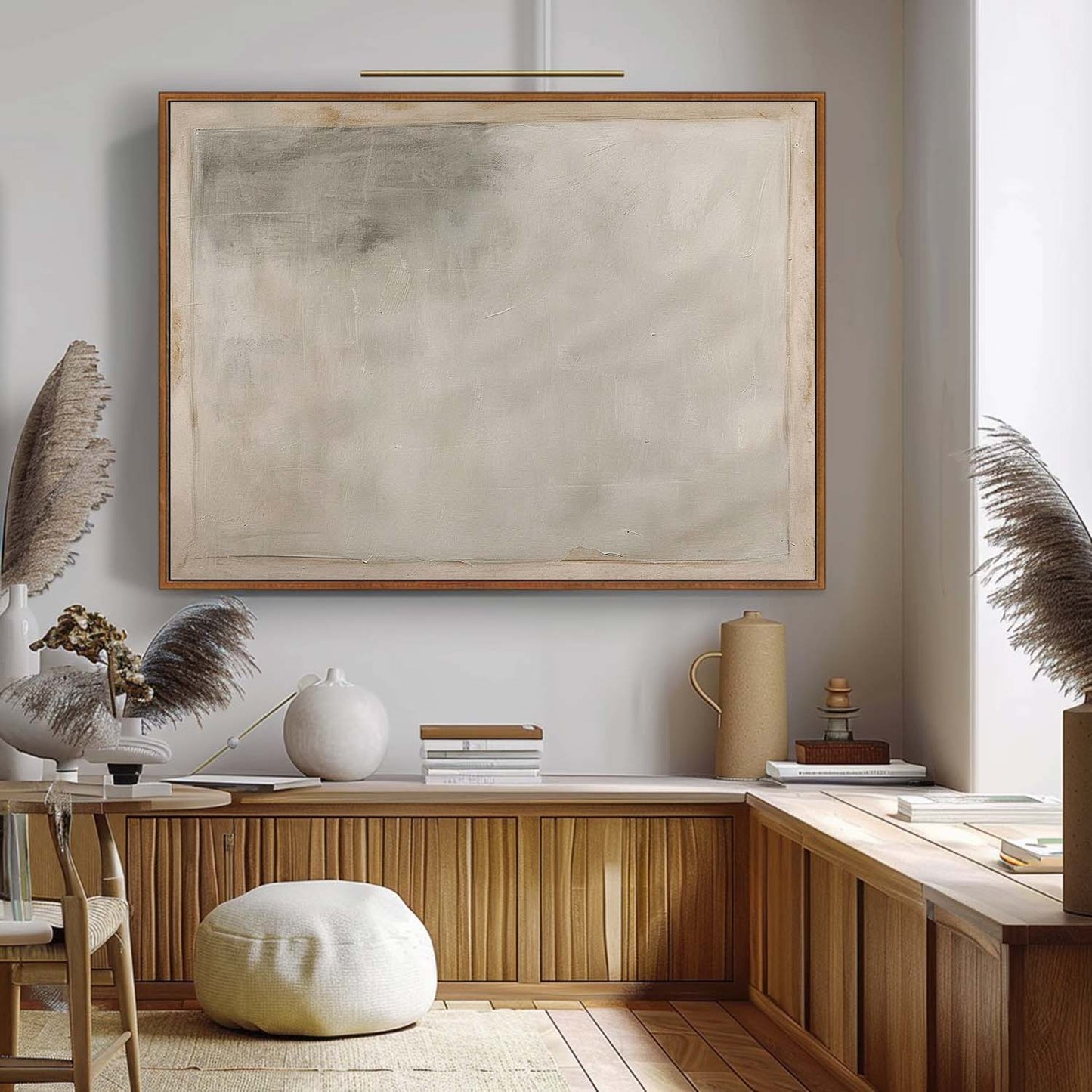 Contemporary Vintage Abstract Oil Painting for Modern Home Decor