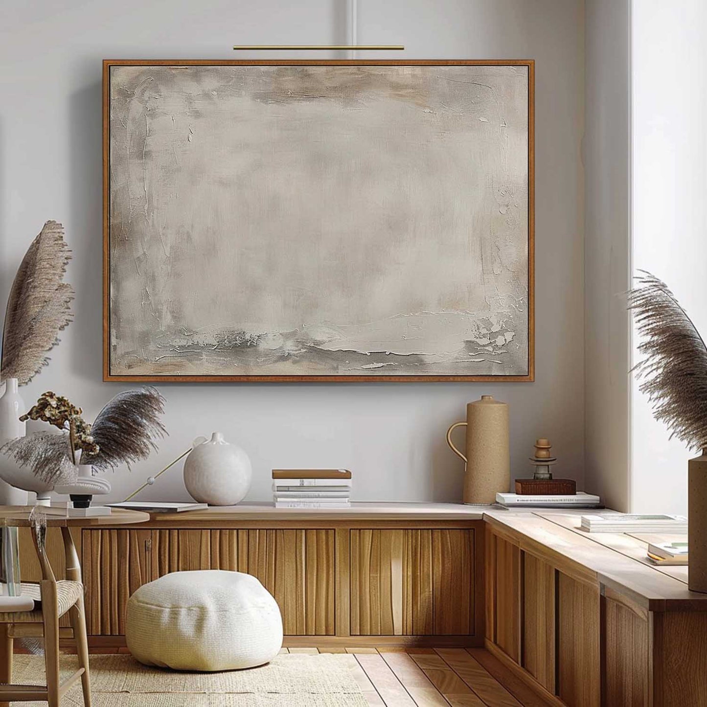 Contemporary Vintage Abstract Oil Painting for Elegant Home Decor