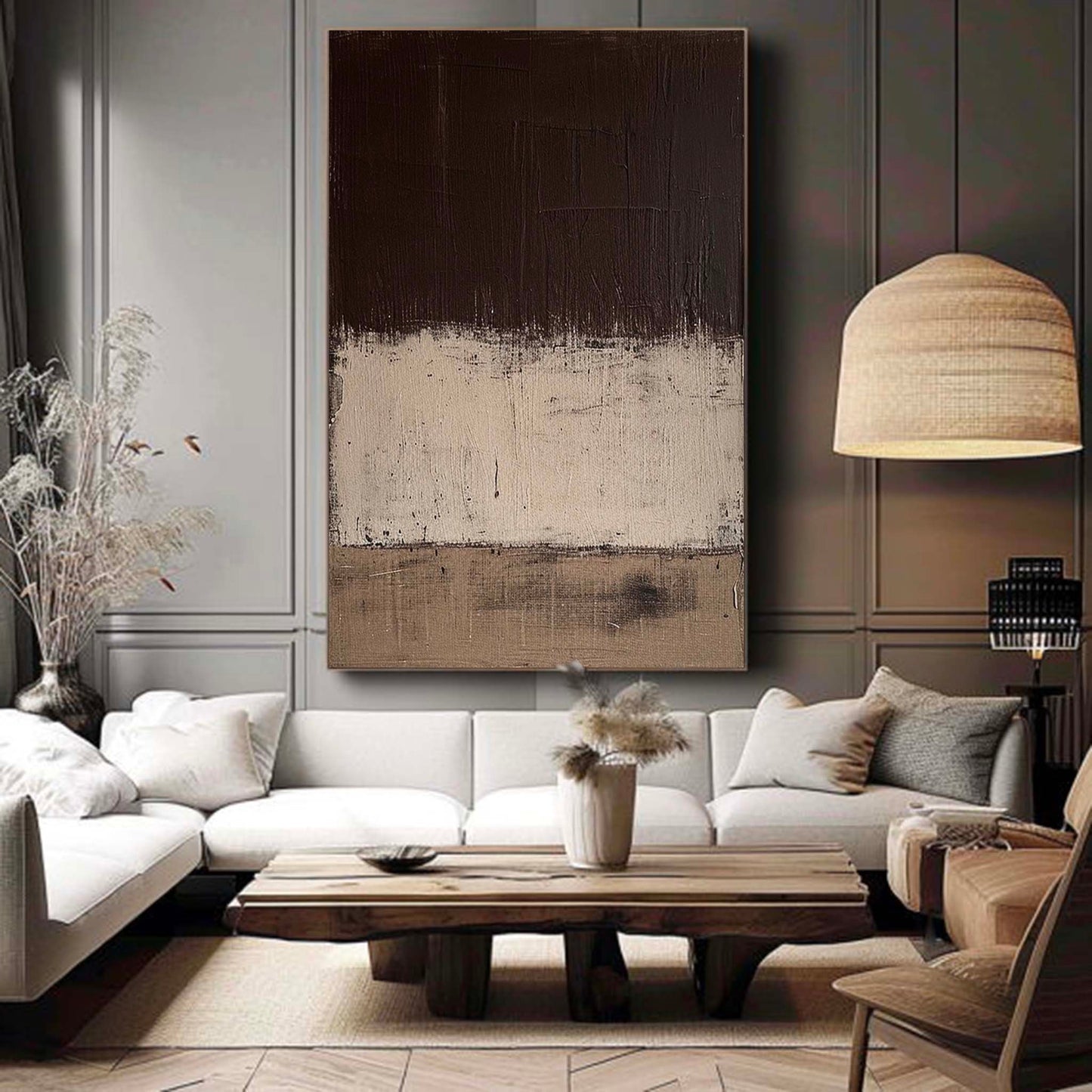 Contemporary Minimalist Abstract Oil Painting for Modern Home Decor