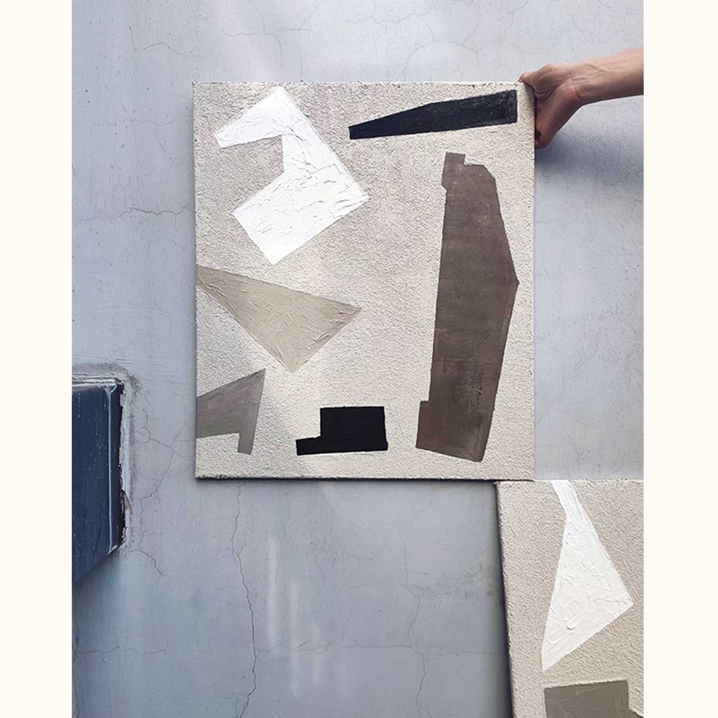 Modern Minimalist Geometric Oil Painting for Contemporary Decor