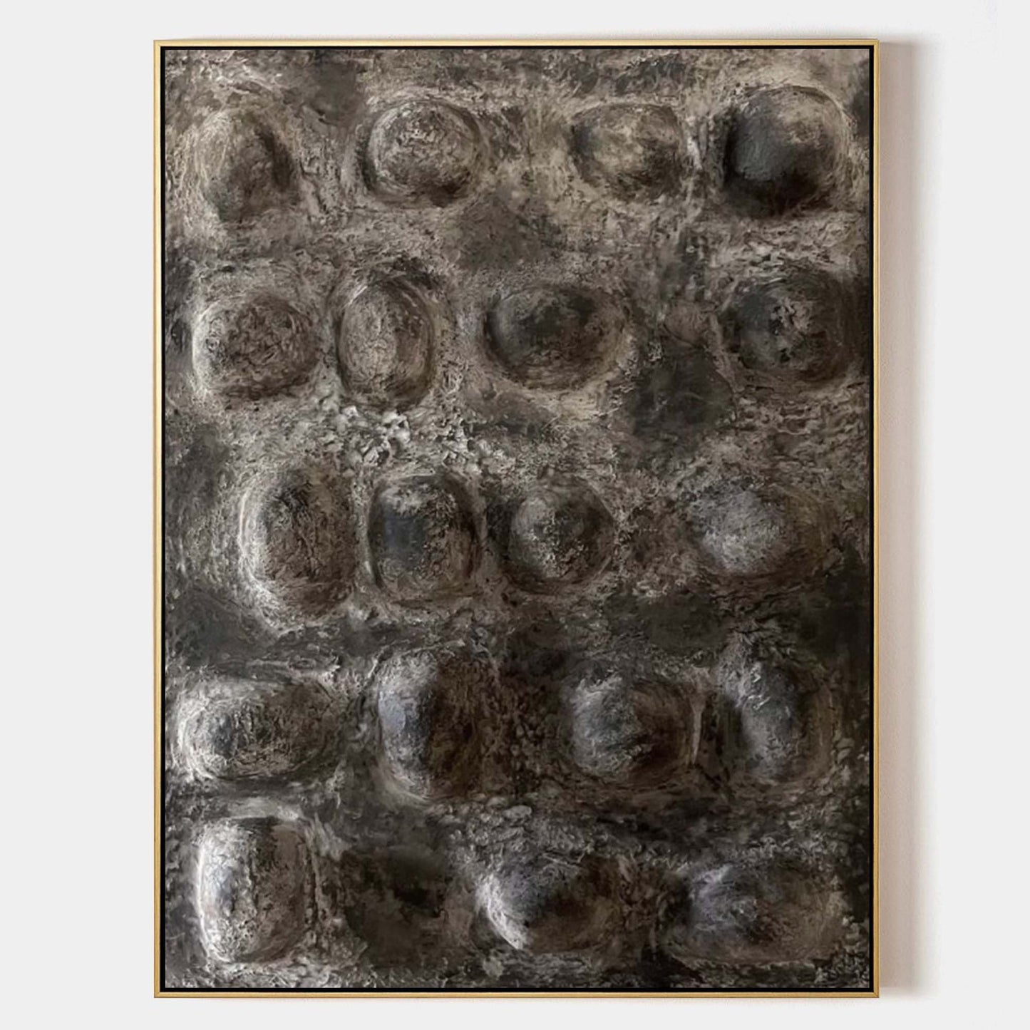 Abstract Textured Black and Gray Wall Art for Modern Home Decor