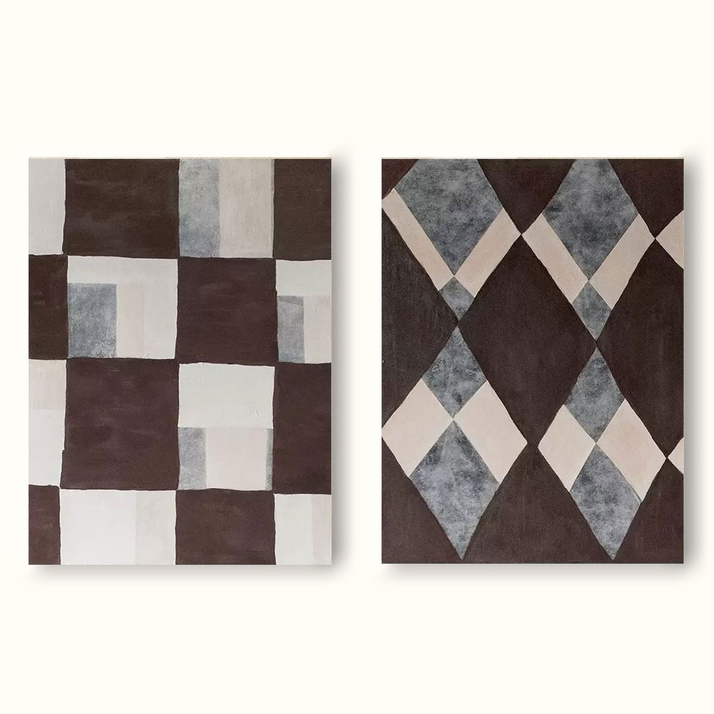 Contemporary Minimalist Geometric Oil Painting for Modern Home Decor