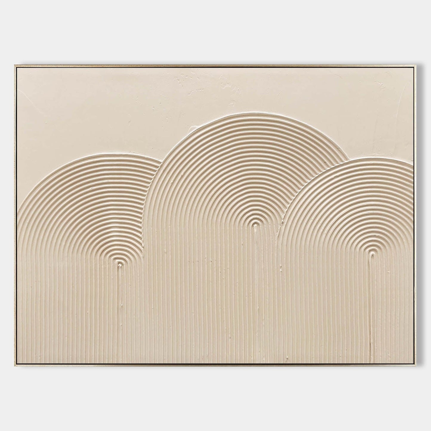 Elegant Beige Minimalist Abstract Oil Painting for Modern Interiors