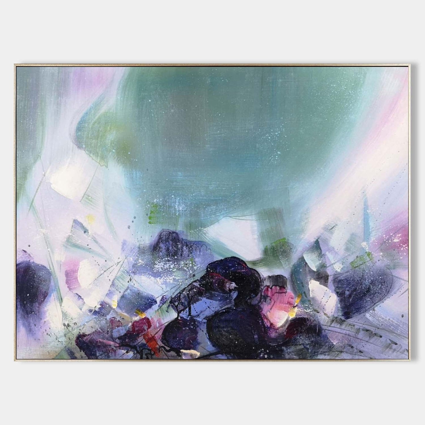 Captivating Abstract Hyperrealism Oil Painting for Elegant Home Decor