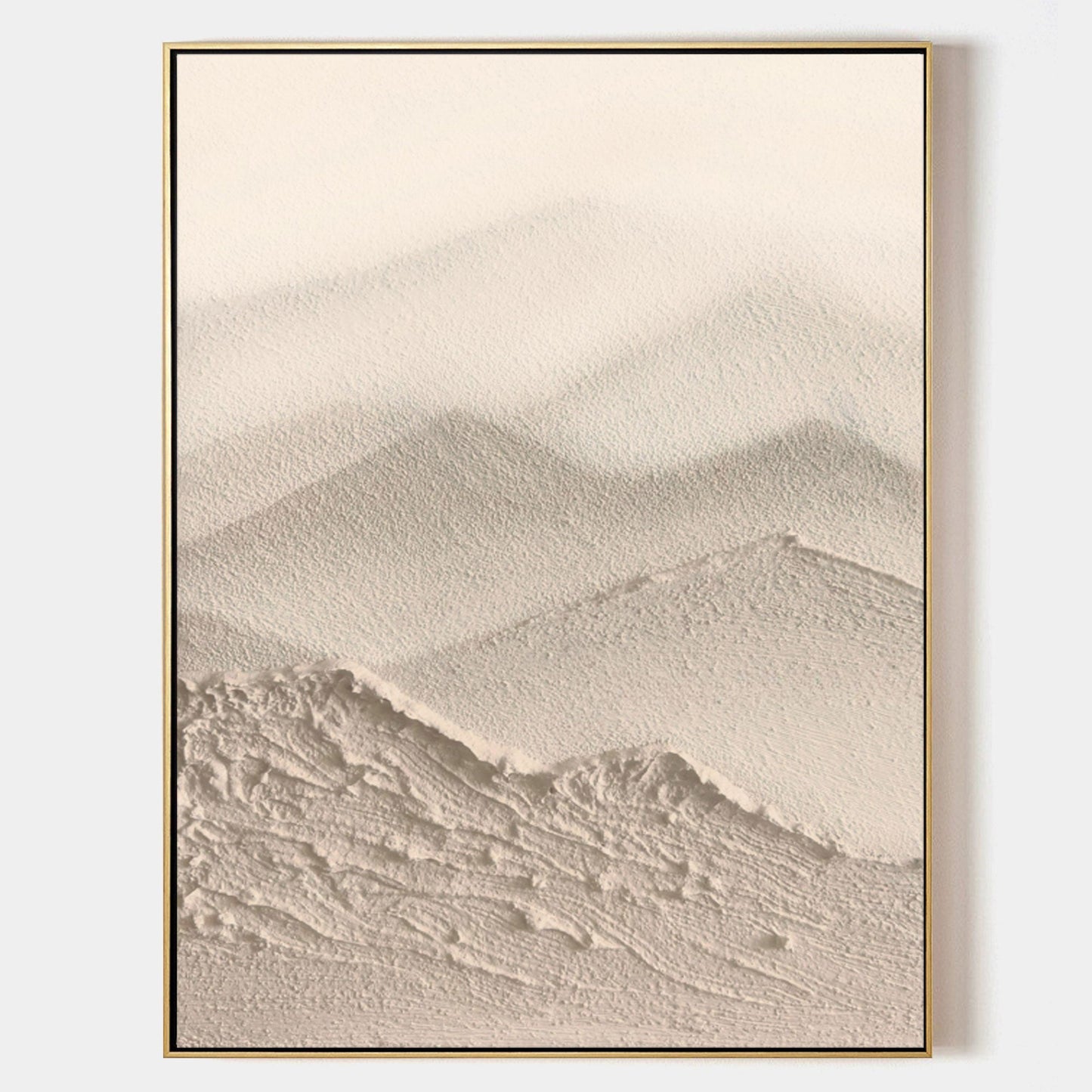 Minimalist Wabi-Sabi Landscape Oil Painting for Contemporary Home Décor