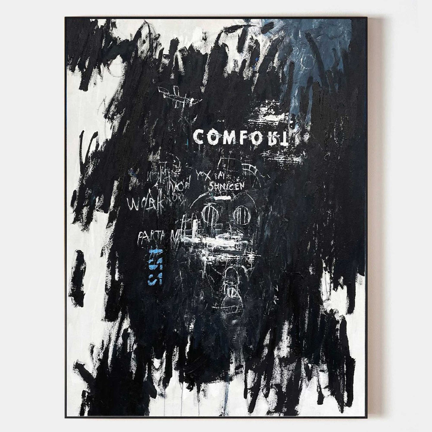 Bold Abstract Graffiti Oil Painting for Modern Art Enthusiasts