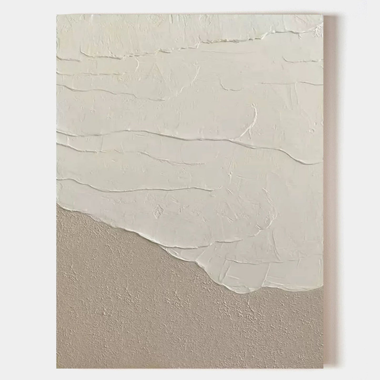 Serene Wabi-Sabi Oil Painting for Minimalist Home Decor