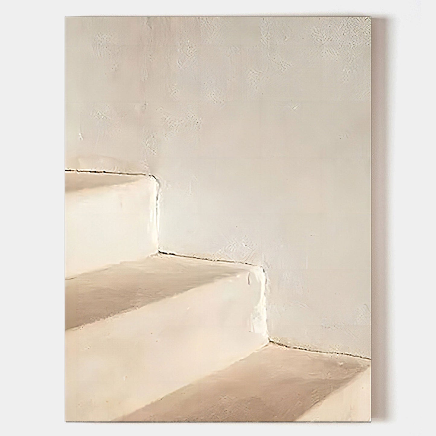 Minimalist Oil Painting of Serene Steps for Elegant Home Decor