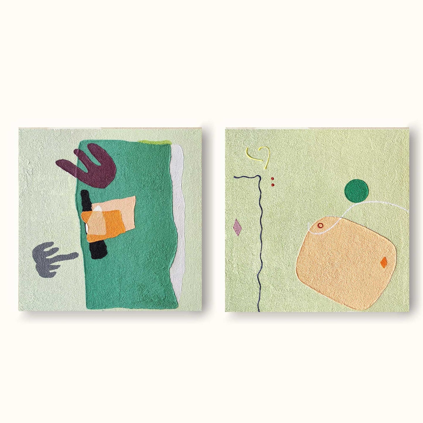 Contemporary Minimalist Geometric Oil Painting for Modern Home Decor
