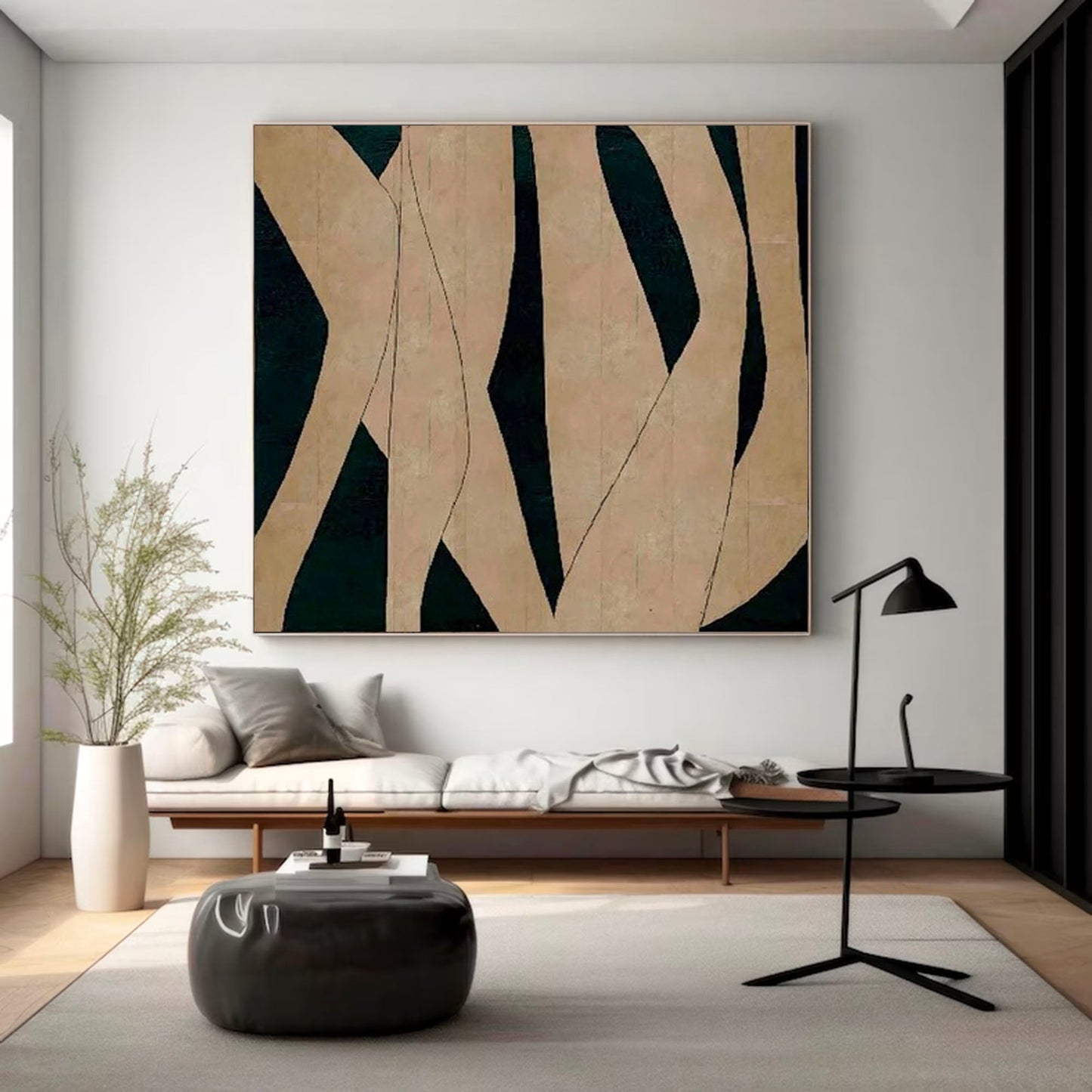 Modern Minimalist Abstract Oil Painting for Contemporary Home Decor