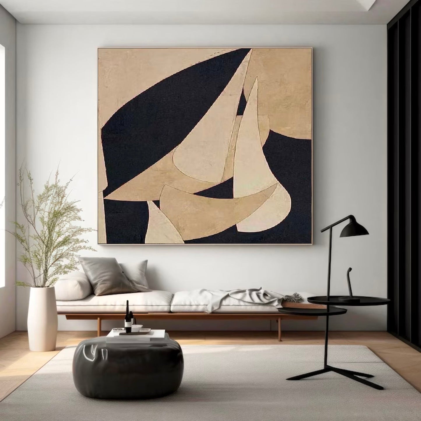 Modern Minimalist Abstract Oil Painting for Contemporary Home Decor