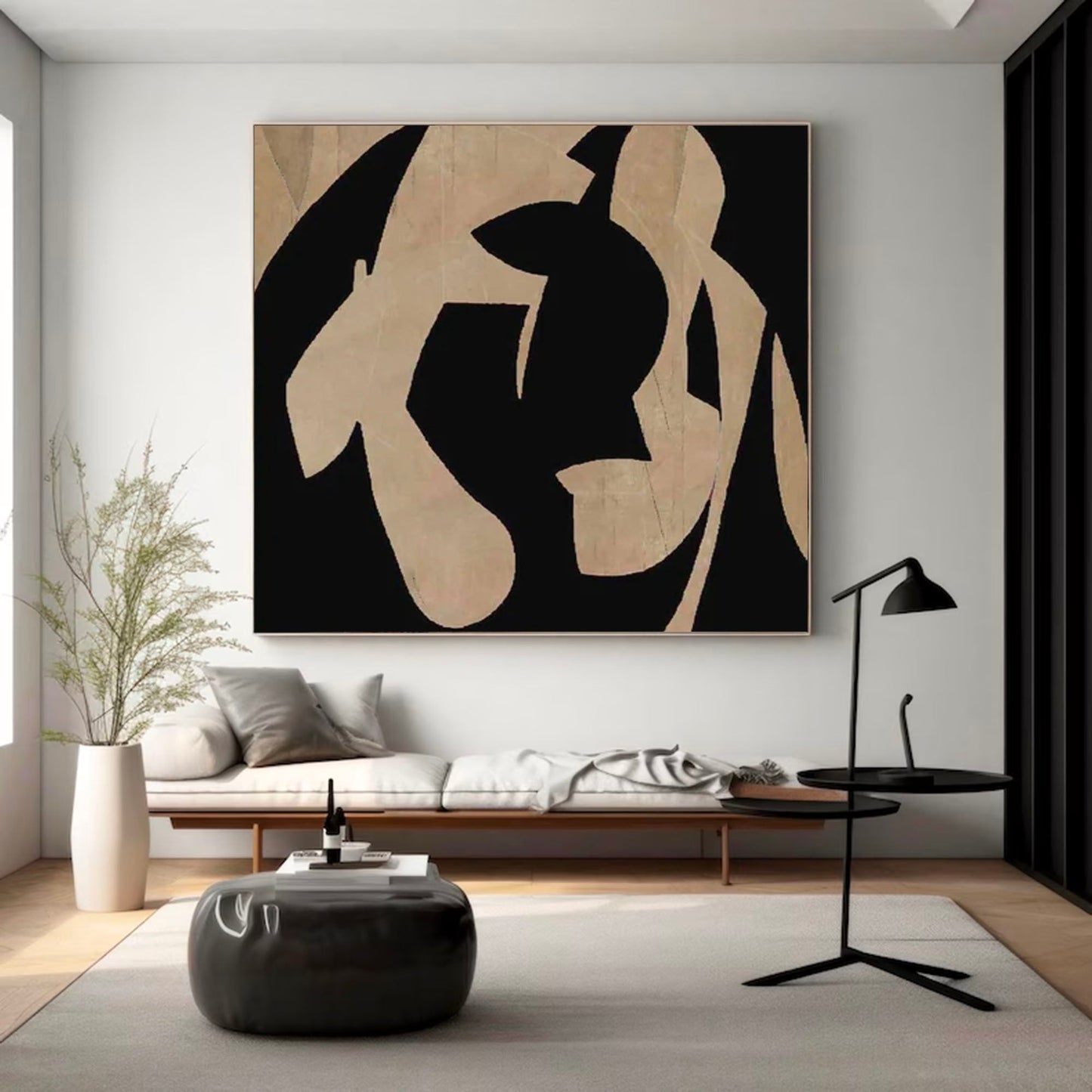Modern Minimalist Abstract Oil Painting for Contemporary Home Decor