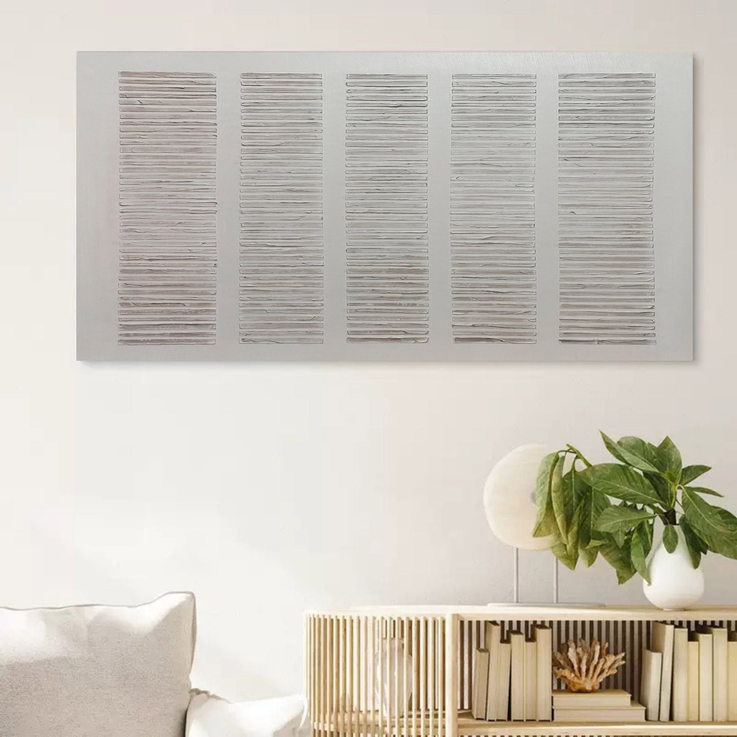 Minimalist Wabi-Sabi Oil Painting for Modern Home Decor and Wall Art