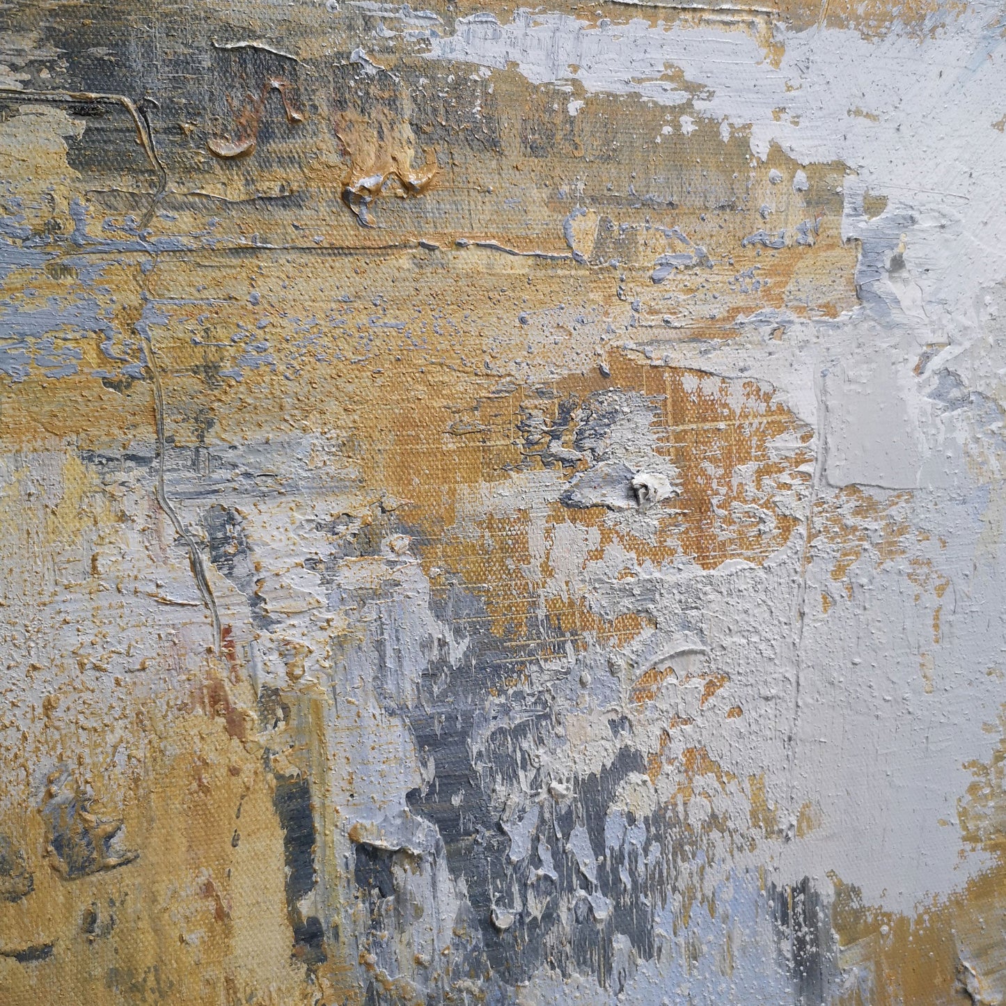 Abstract Coastal Landscape Oil Painting for Modern Home Decor