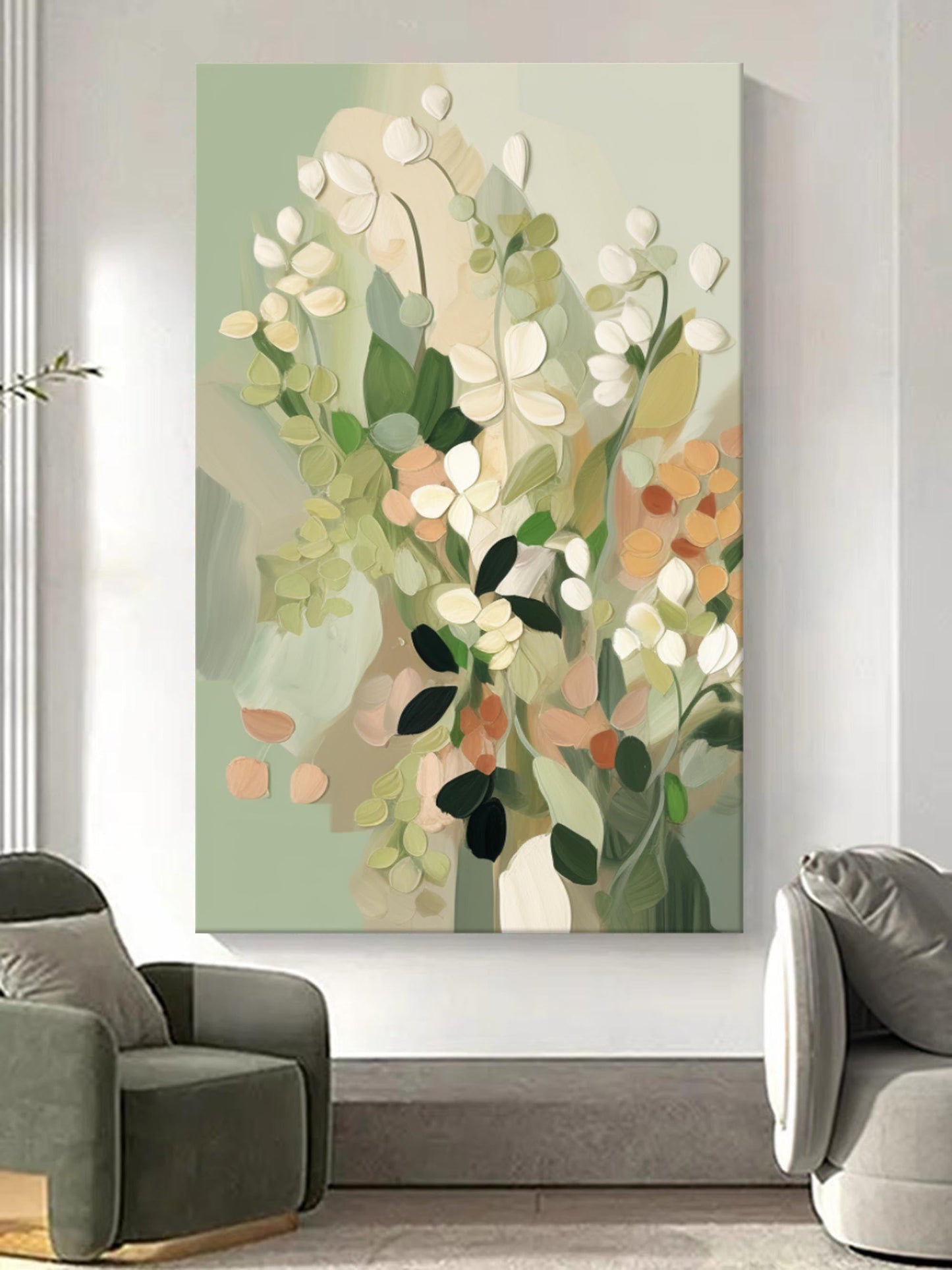 Elegant Floral Oil Painting for Modern Home Decor and Art Enthusiasts